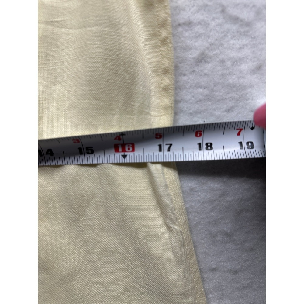 J Jill 100% Linen Sheath Dress Butter Yellow Size 6 Resort Cruise Euro Vaca - Picture 6 of 9